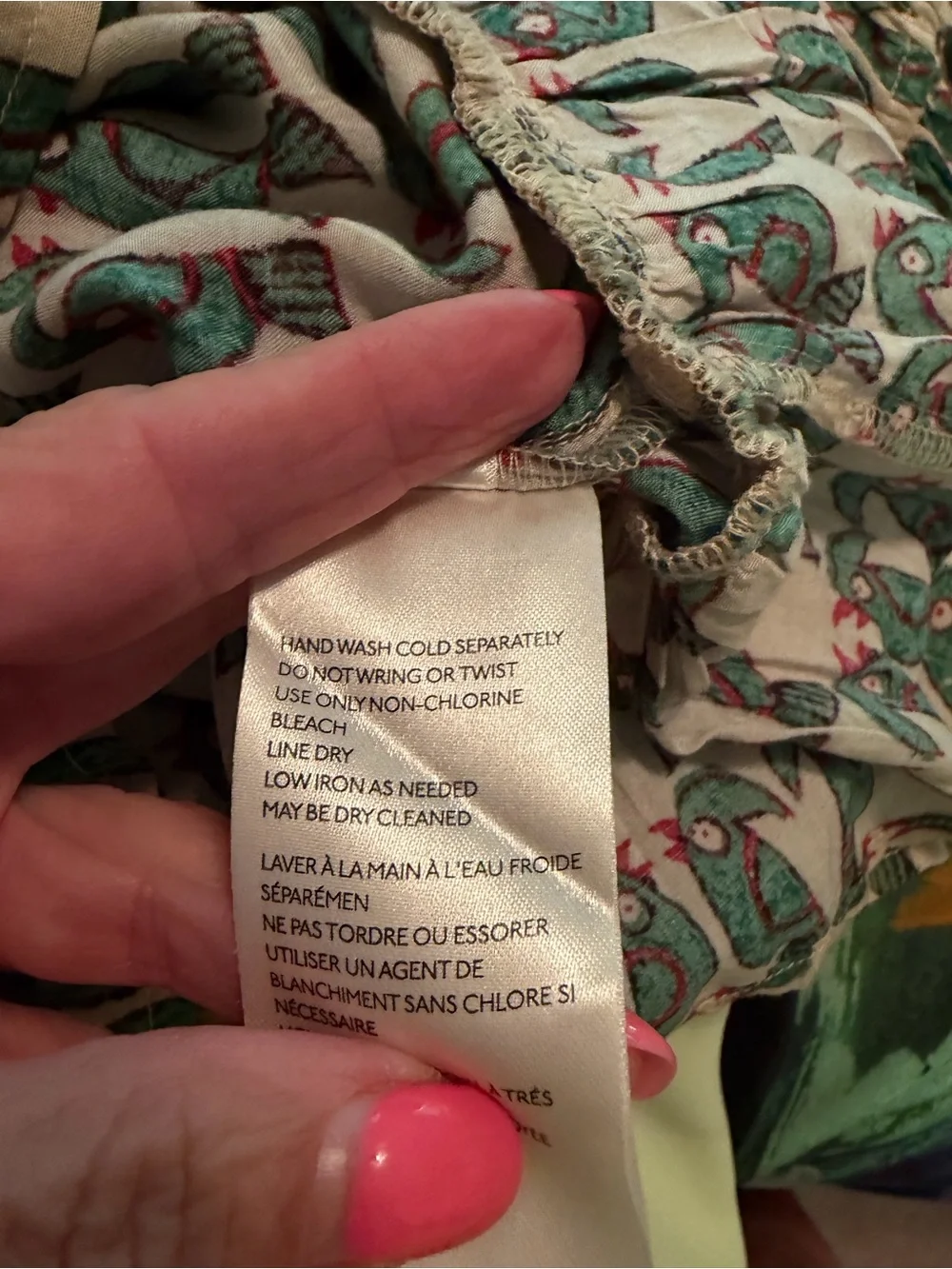 Anthropologie Green Bird Pintuck Peplum Blouse